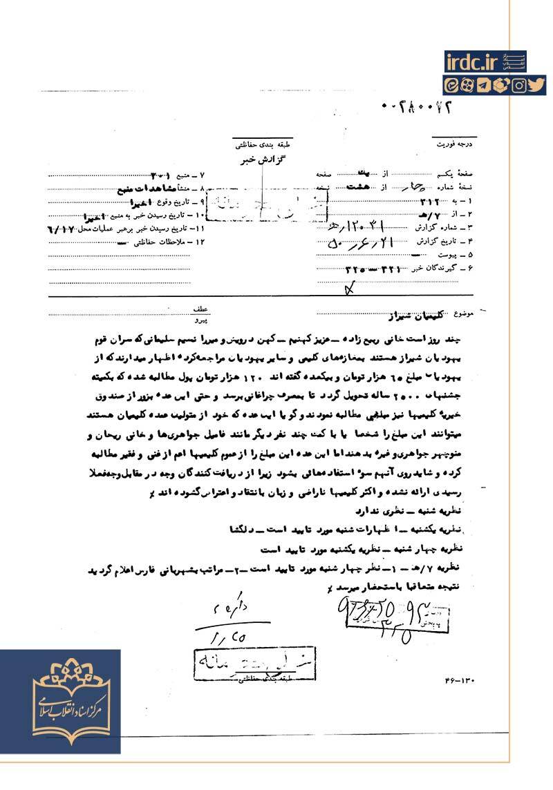 اخاذی مالی عوامل صهیونیست به بهانه خیریه از یهودیان شیراز