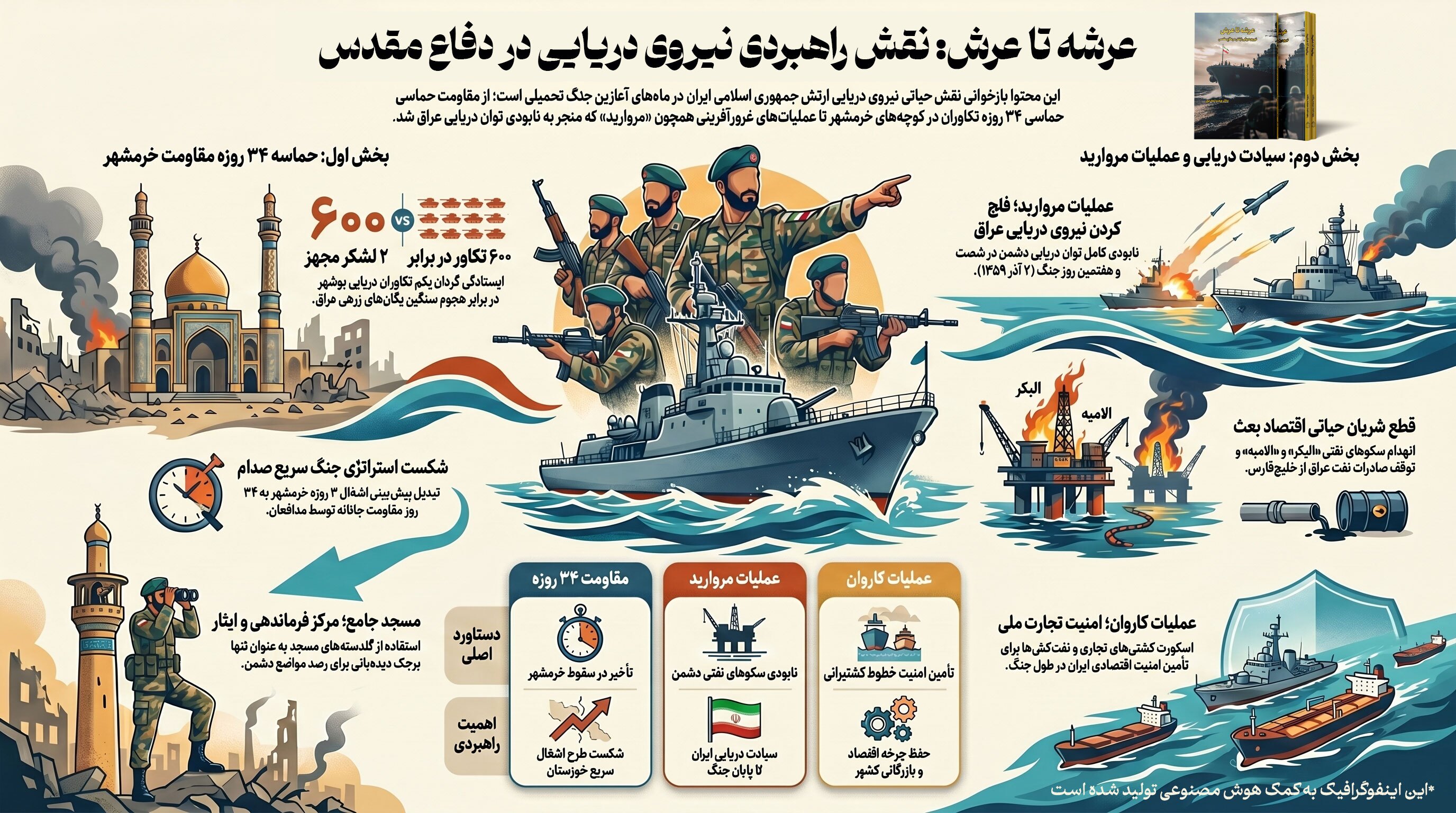 نیروی دریایی ارتش؛ از دفاع مقدس تا تأمین امنیت اقتصادی + اینفو