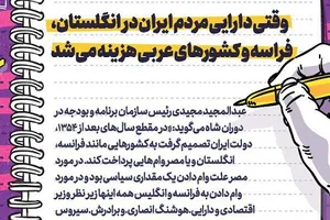 وقتی دارایی مردم ایران در انگلستان، فرانسه و کشورهای عربی هزینه می‌شد